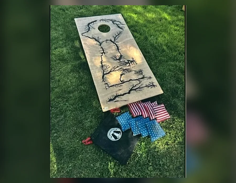 Jeu de Cornhole artisanal en bois