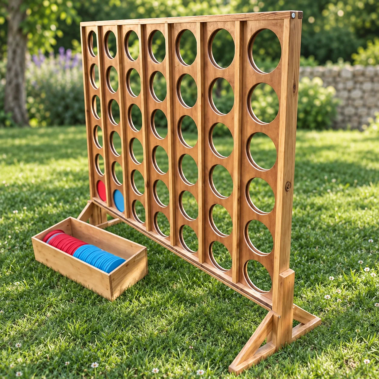 Puissance 4 géant artisanal en bois